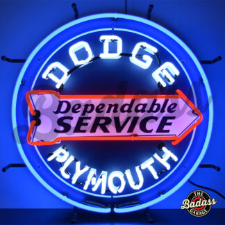 Dodge Dependable Service Neon Sign With Backing