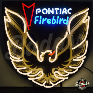 Pontiac Firebird Gold Neon Sign With Backing