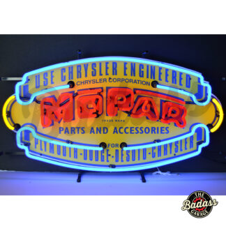 Mopar Vintage Shield Neon Sign With Backing