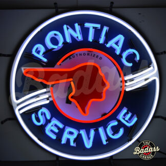 Pontiac Service Neon Sign With Backing