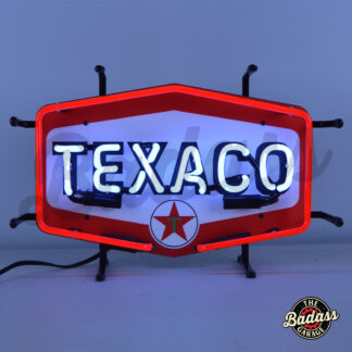Texaco Hexagon Junior Neon Sign With Backing