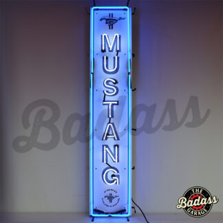 Mustang 54" Vertical Neon Sign with Backing