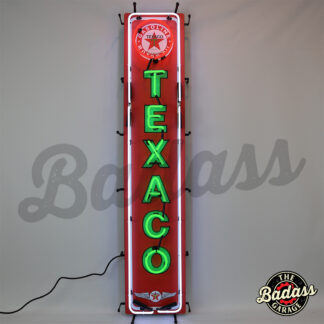 Texaco 54" Vertical  Neon Sign With Backing