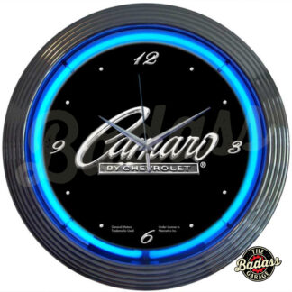 Gm Camaro Script Neon Clock