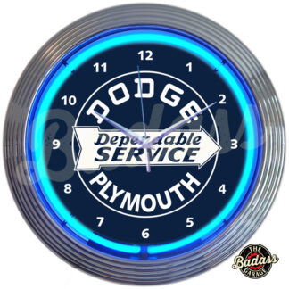 Dodge Dependable Service Neon Clock