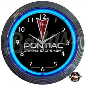 Pontiac Driving Excitement Neon Clock