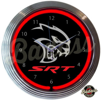 Dodge Hellcat SRT Neon Clock