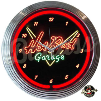 Hot Rod Garage Neon Clock