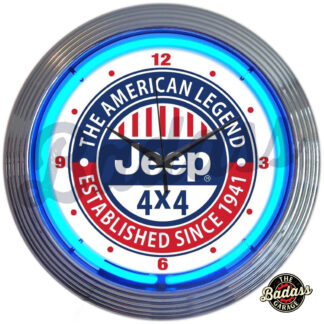 Jeep the American Legend Neon Clock