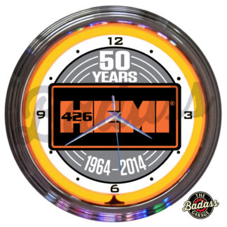 Hemi 50th Anniversary Neon Clock