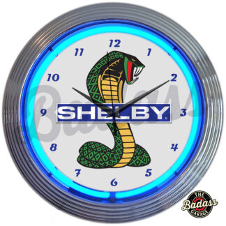 Shelby Cobra Ford Mustang Neon Clock