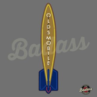 Oldsmobile Rocket 72" Neon Sign In Steel Can