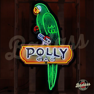 Polly Gas Neon Sign In Shaped Steel Can