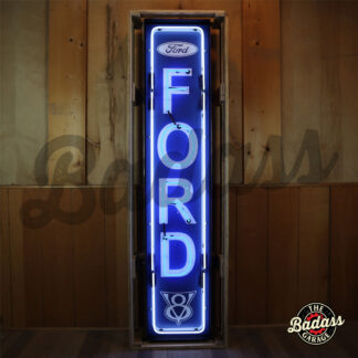 Ford 72" Vertical Neon Sign in Steel Can