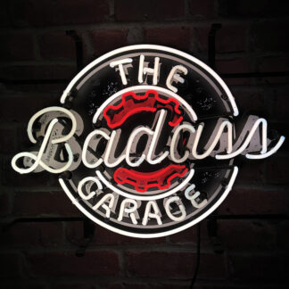 The Badass Garage Signature Logo Handblown Glass Neon Signs - 30"