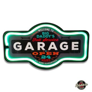Big Daddy's Garage  24/7 LED Rope Light Sign