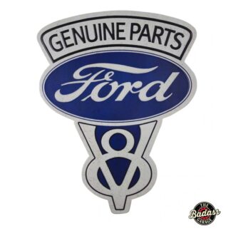 Ford V8 Genuine Parts Shaped and Embossed Metal Sign