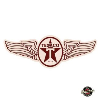 Texaco Wings Shaped and Embossed Metal Sign