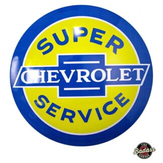 Chevrolet Super Service Domed Metal SIgn