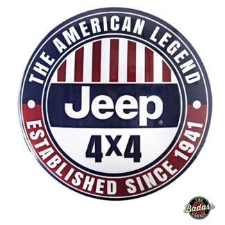 Jeep 4x4 Domed Metal Sign