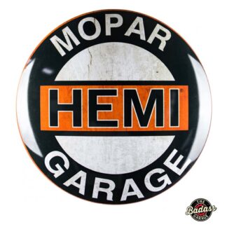 Mopar Hemi Garage Domed Metal Sign