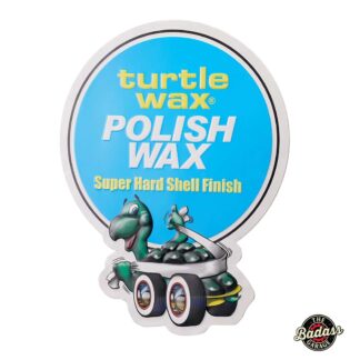 Turtle Wax Shaped and Embossed Metal Sign