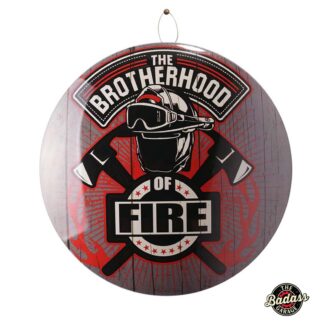 Brotherhood Of Fire Fireman Domed Metal Sign