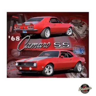 1968 Camaro SS Flat Rectangle Tin Sign