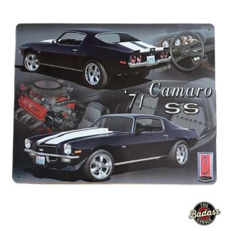 1971 Camaro SS Flat Rectangle Tin Sign