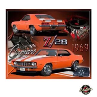 1969 Z/28 Camaro Flat Rectangle Tin Sign