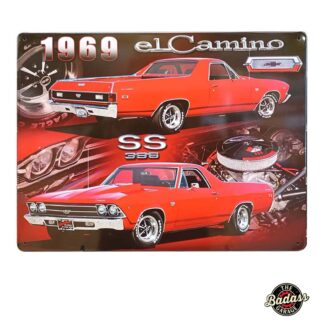 1969 El Camino SS396 Flat Rectangle Tin Sign