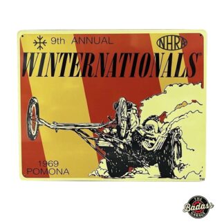 9th Annual Winternationals Flat Rectangle Tin Sign