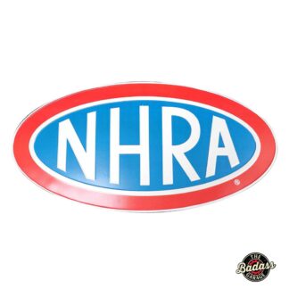 NHRA Oval Shaped and Embossed Metal Sign