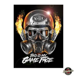 NHRA Game Face Flat Rectangle Tin Sign