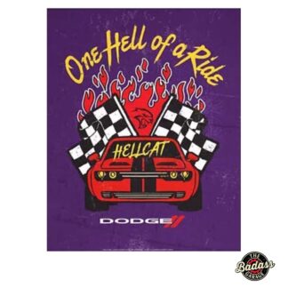 Dodge Hellcat Flat Rectangle Tin Sign