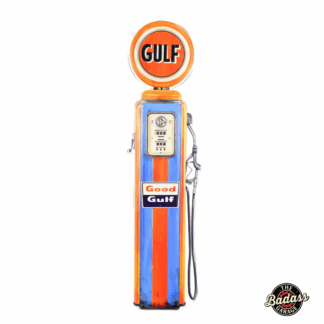 Gulf Oil Gas Pump Embossed Metal Sign