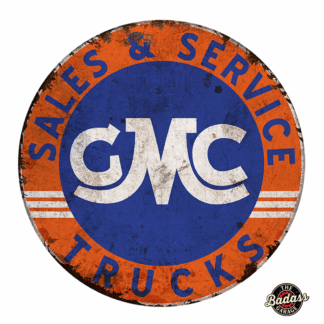 GMC Trucks Sales & Service 30" Metal Sign