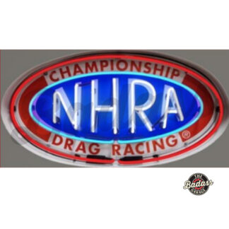 NHRA Oval Neon Sign in Tin Can