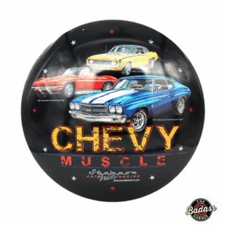 Chevy Muscle 15" Round Dome Metal Sign
