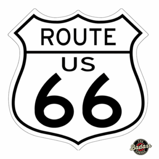 Route 66 30" Shaped Metal Sign