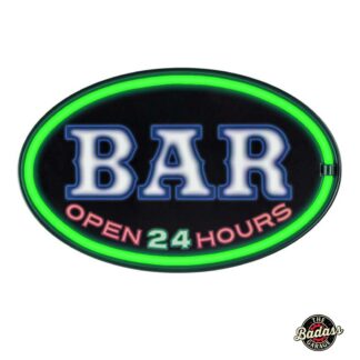 Bar Open 24 Hours LED Rope Light Sign