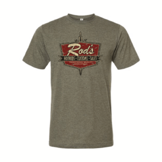 Rod's Hotrods Super Soft Logo T-Shirt - Heather Army Green $30