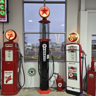 Texaco Visable Glass  Pump - Black and Red