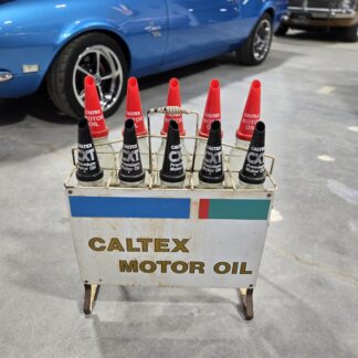Caltex oil bottle stand