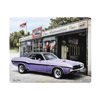 The Garage Flat Rectangle Tin Sign