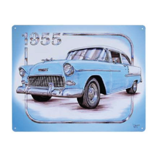 1955 Bel Air Flat Rectangle Tin Sign
