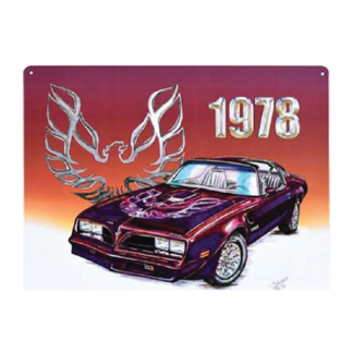 1978 Firebird Flat Rectangle Tin Sign