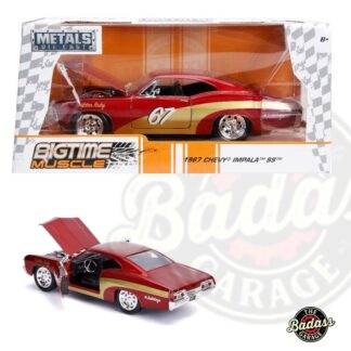 Jada 1/24 Scale "BIGTIME Muscle" 1967 Chevy Impala 2 Door #67 Golden Ruby