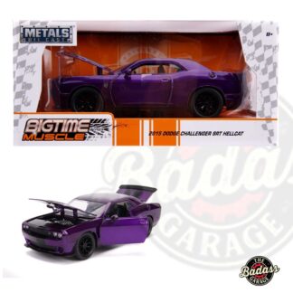 Jada 1/24 Scale "BIGTIME Muscle" 2015 Dodge Challenger SRT Hellcat Diecast Metal Collectible Model Car
