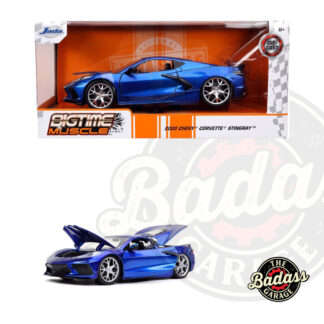 Jada 1/24 Scale "BIGTIME Muscle" 2020 Corvette Stingray - Candy Blue Diecast Metal Collectible Model Car